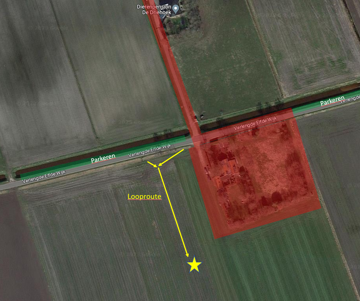 Parkeren en looproutes